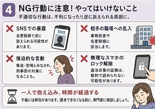 慰謝料請求時の注意点