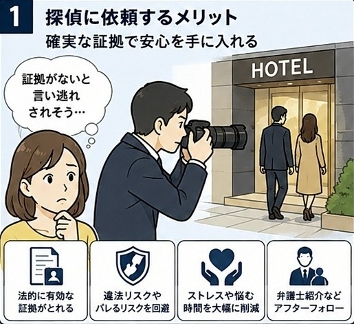 探偵 浮気調査 メリット