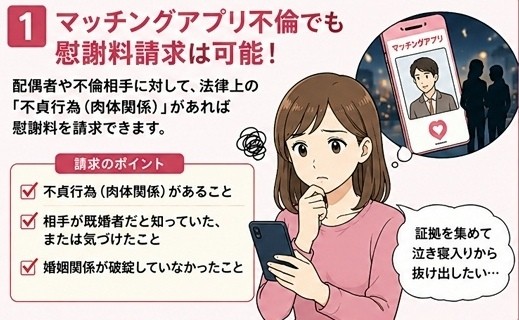 マッチングアプリ 不倫 慰謝料