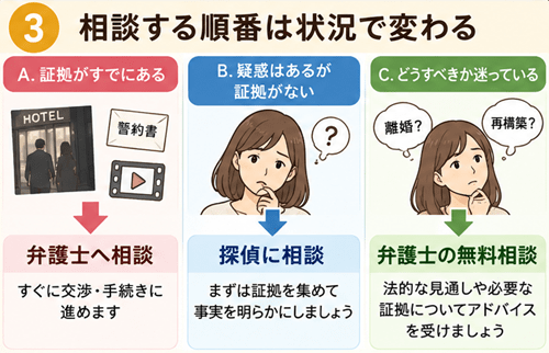 浮気 相談先
