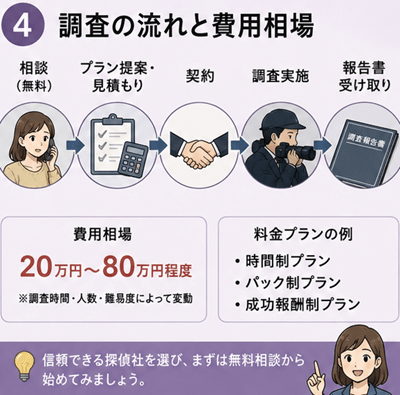 浮気調査の流れ