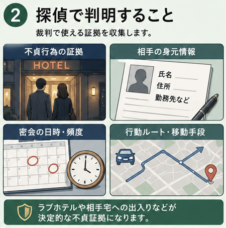 探偵で判明すること
