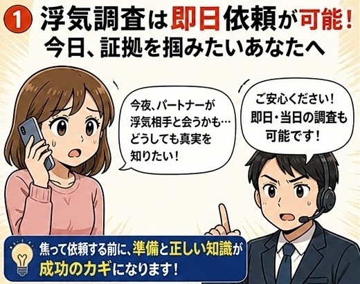 浮氣調査　即日