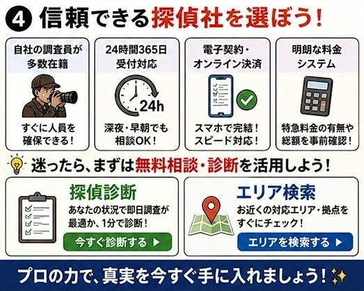 探偵社の選び方