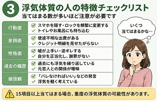 浮気性チェック