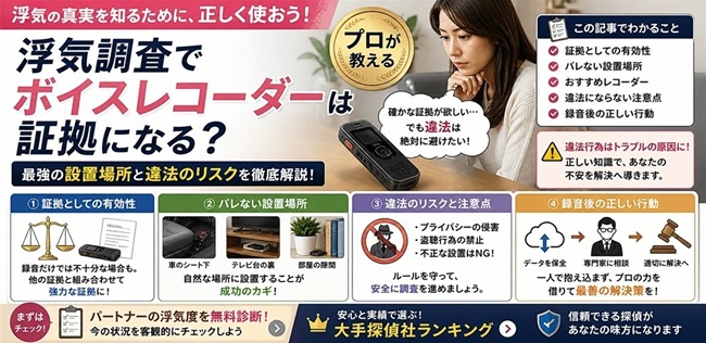 浮気調査　ボイスレコーダー