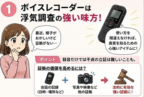 ボイスレコーダー 証拠