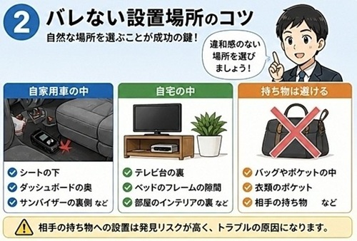 ボイスレコーダー 設置場所