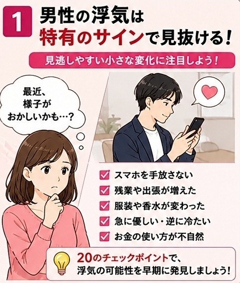 男性 浮気のサイン