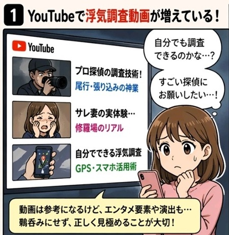 YouTube 浮気調査動画