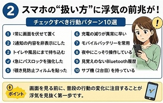 浮気の兆候　スマホ