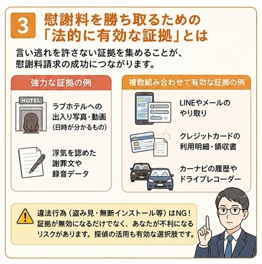 浮気　法的証拠