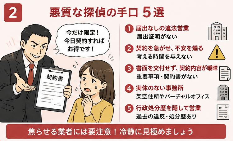 悪質　探偵　手口