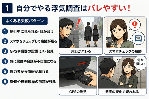 浮気調査　バレる